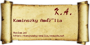 Kaminszky Amélia névjegykártya
